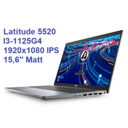 Dell Latitude 5520 i3-1125G4 8GB 1TB SSD 15,6 FHD 1920x1080 matt Intel IRIS Xe WiFi BT Kam win11pro GW12mc